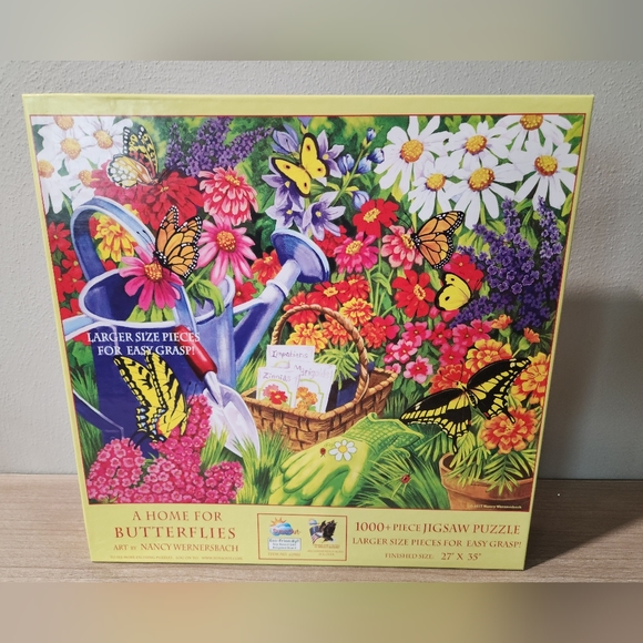 SunsOut Other - SunsOut 1000 Piece Jigsaw Puzzle "A Home For Butterflies" by Nancy Wernersbach
